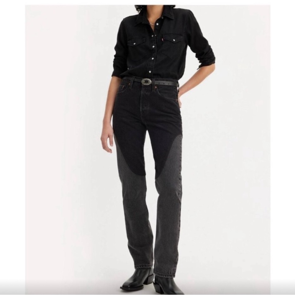 Levi's Black and Gray Chap Straight Leg Jeans